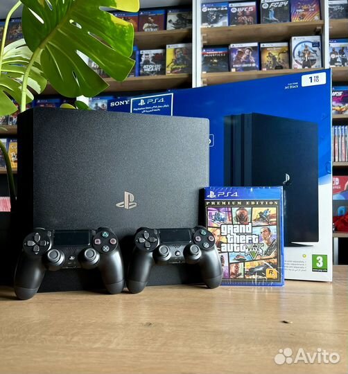 Sony playstation 4 ps4 pro + 2 геймпада + игра