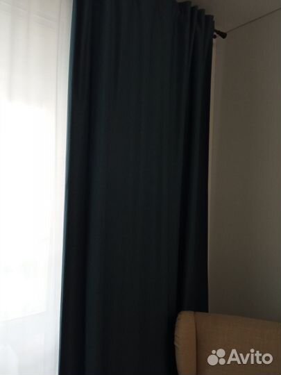 Шторы блэкаут IKEA, темно синий