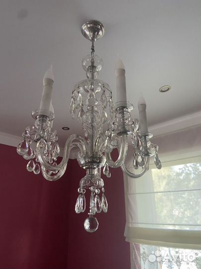 Антикварная хрустальная люстра