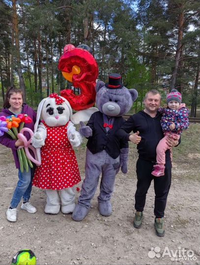 Ростовые куклы Панда/ Мишка тедди/Белый Умка/заяц