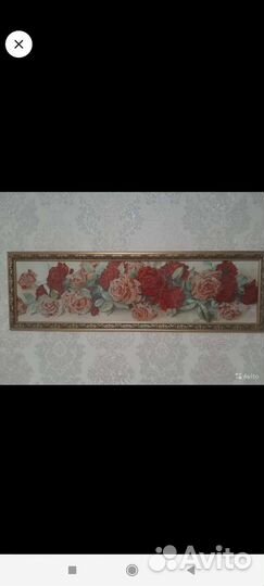 Картина стразами розы