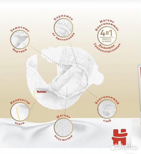 Подгузники huggies elite soft 2