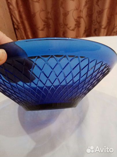 Вазы для фруктов, цветное стекло СССР