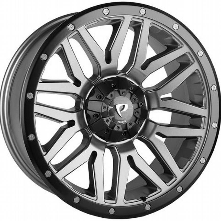 Powcan 5369 : 9x20 6*139,7 Et:15 Dia:106,1 Matt Grey with Matt Black Lip