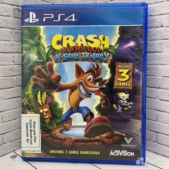 Игра для PS4 Crash Bandicoot Трилогия