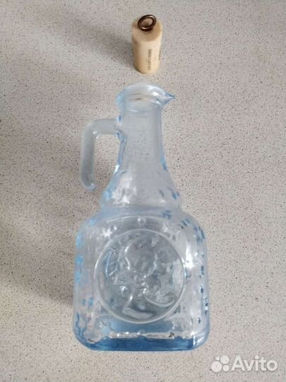 Графин синее стекло СССР