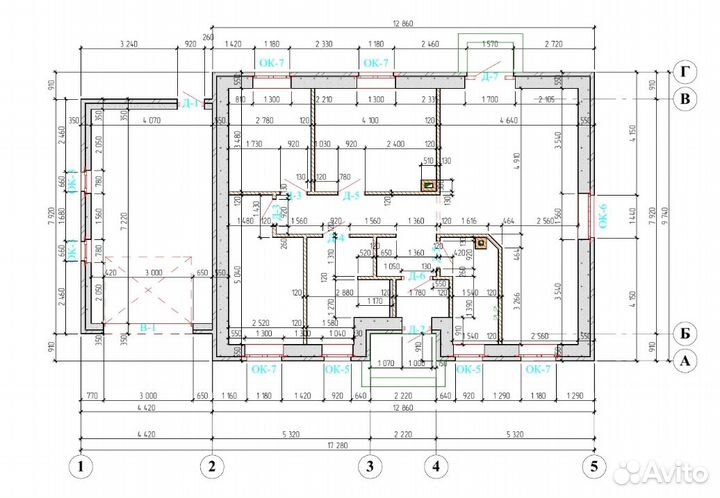 Проект дома с гаражом 126м2 газоблок