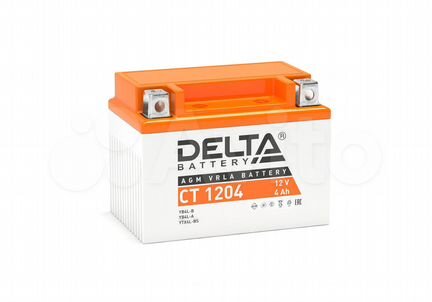 Аккумулятор Delta 4 Ач CT 1204 (YT4L-BS)