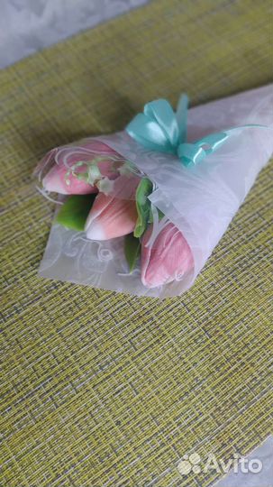 Букет тюльпанов из мыла