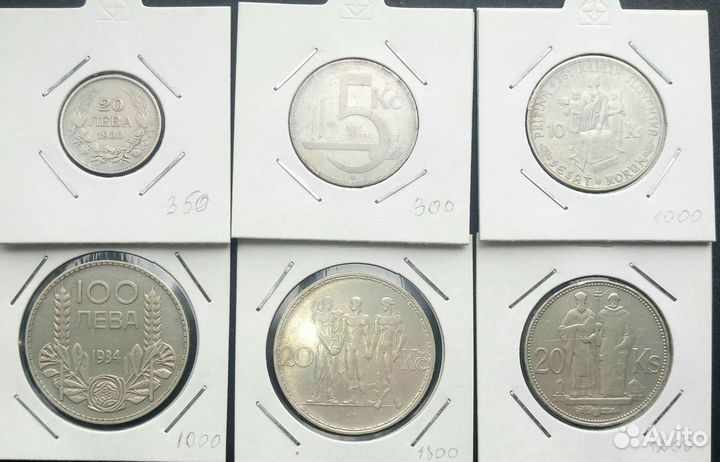 Монеты, старая Европа. Серебро