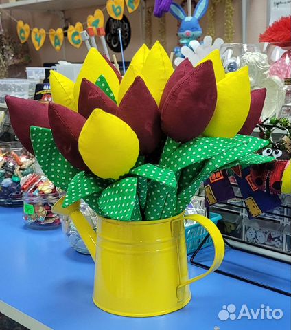 Текстильные тюльпаны