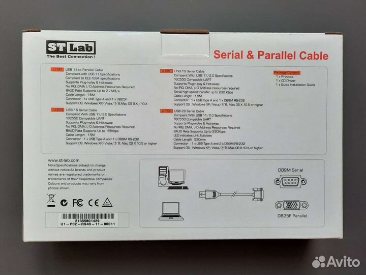 Кабель StLab U-224 (USB 2.0-COM) 1.5 метра