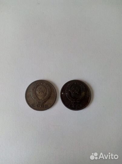 Монеты 1 копейка и 2 копейки
