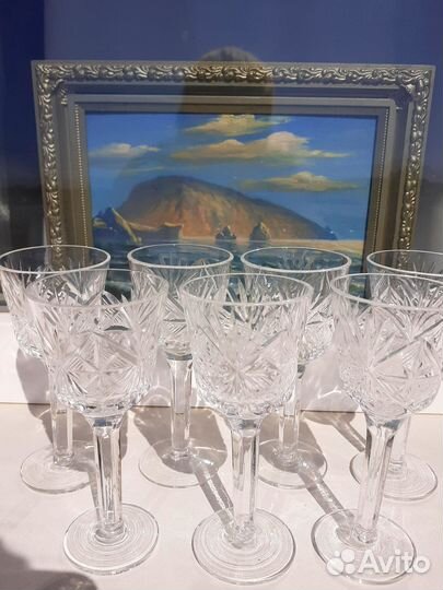 Хрустальные рюмки на ножке СССР