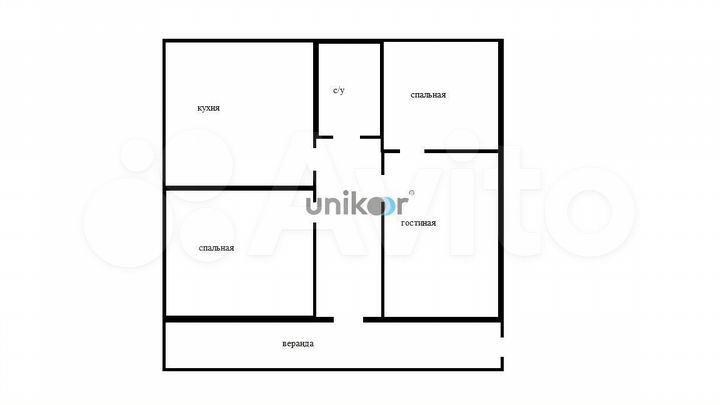 Дом 60 м² на участке 5 сот.