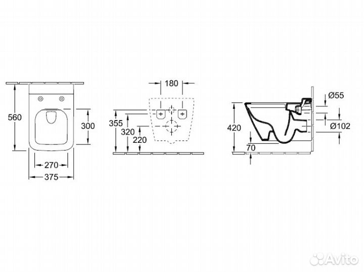 Унитаз Villeroy&Boch Finion 4664R0R1