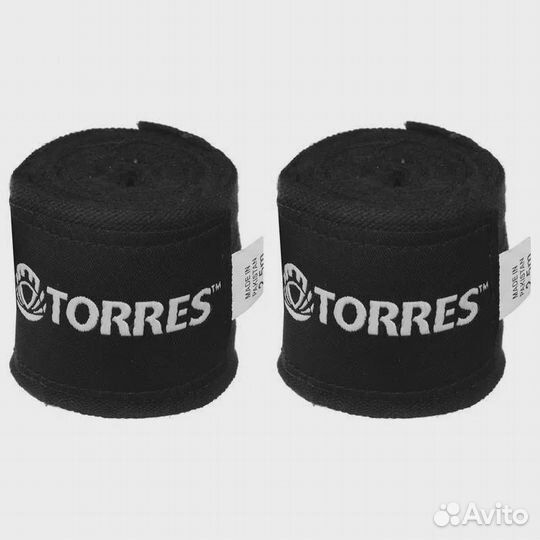 Бинт бокс. эласт. Torres 2,5м черный PRL62018BL