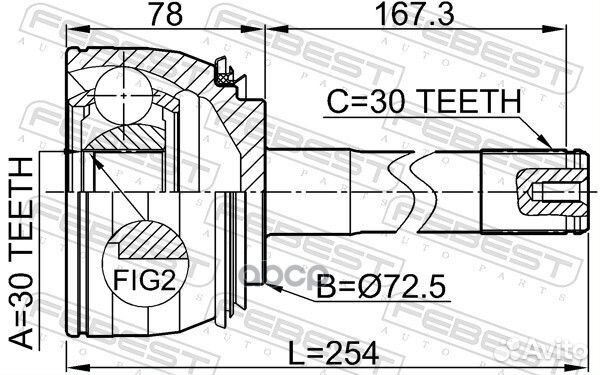 ШРУС toyota land cruiser 100 FZJ10#,HDJ100,HZJ1