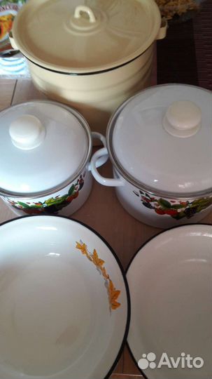 Эмалированная посуда;ведро,тарелки,лоток