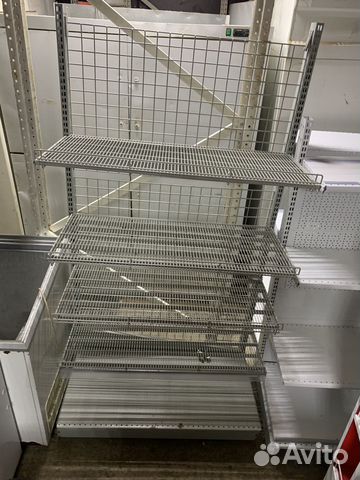 Стеллаж торговый пристенный сетчатый 1000х500х1900
