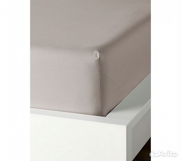 Простынь GoodNight Сатин 200х200х20 Бежевый на рез