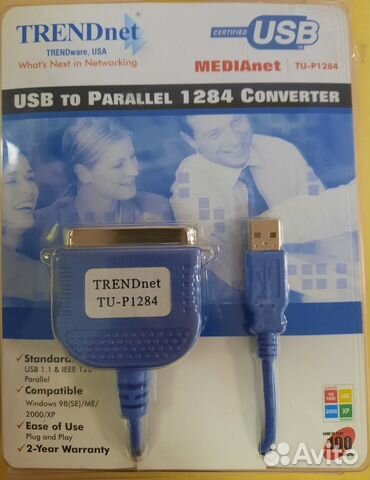 Переходник LPT-USB trendnet TU-P1284