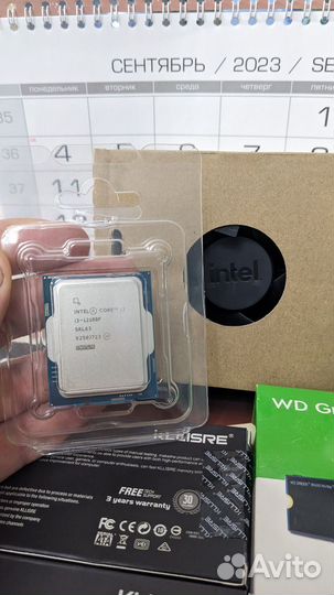 Intel core i3 12100f + h610 + 16gb + 500gb + кулер