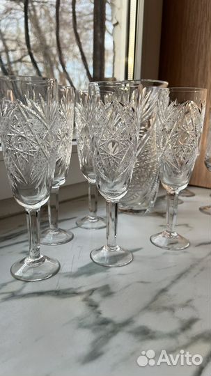 Фужеры хрустальные СССР