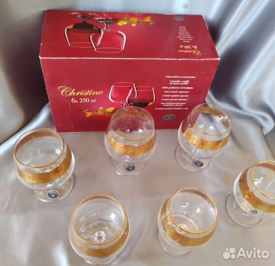 Бокалы Фужеры хрусталь Богемия Чехия Bohemia