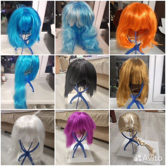 Парики 9 шт. для косплеев, укладок, праздников