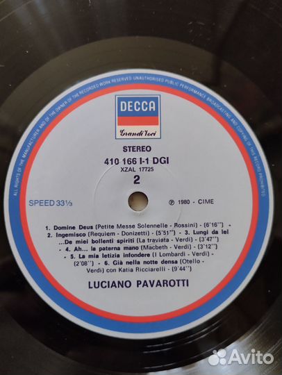 Грампластинка Лучано Паворотти