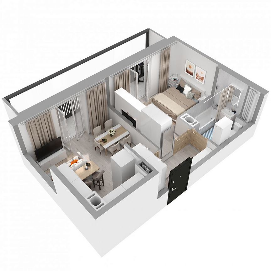 1-к. квартира, 40,8 м², 25/27 эт.