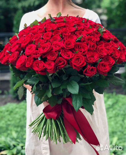 Розы высокие Доставка цветов