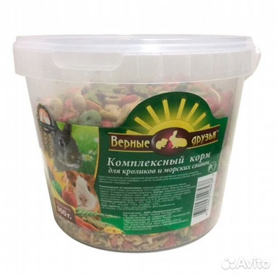 Корм Верные друзья дмелких грызунов 900гр ведро 14