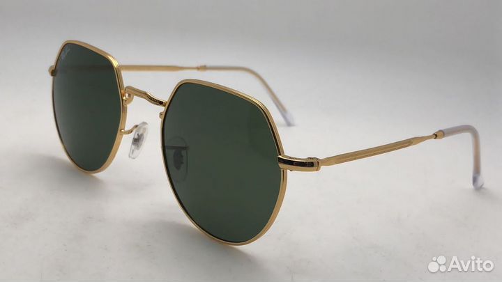 Очки Ray Ban Jack 3565 зеленые/золото
