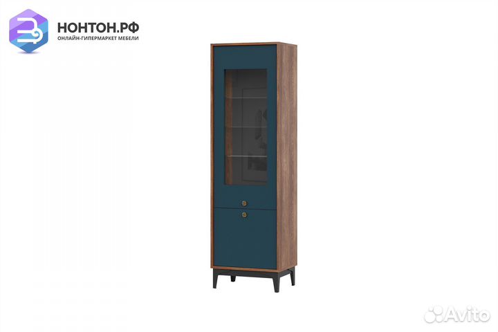 Шкаф-сервант Brass шкс-1 каштан арвадона / синий