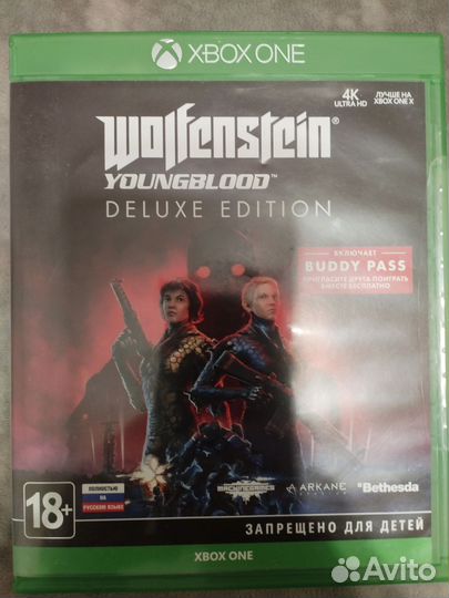 Wolfenstein youngblood Диски на xbox one