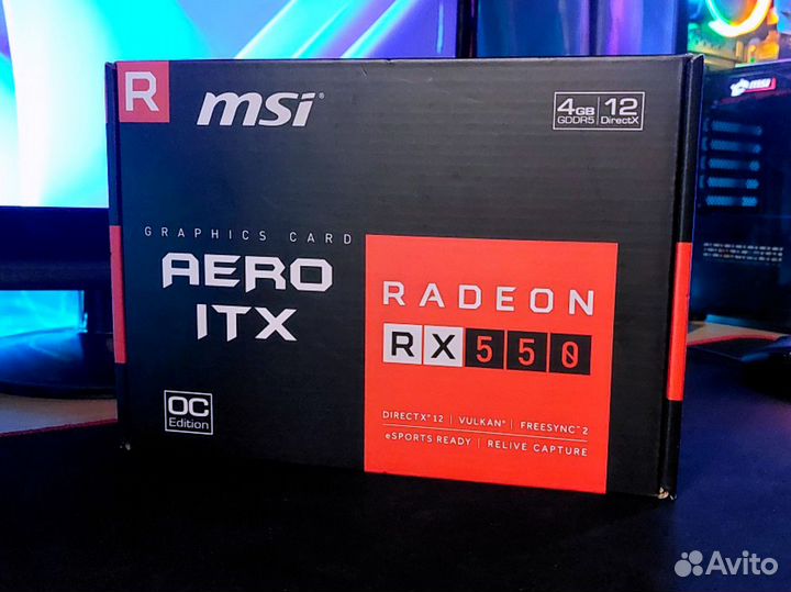 Видеокарта AMD Radeon RX 550 MSI aero ITX OC 4G
