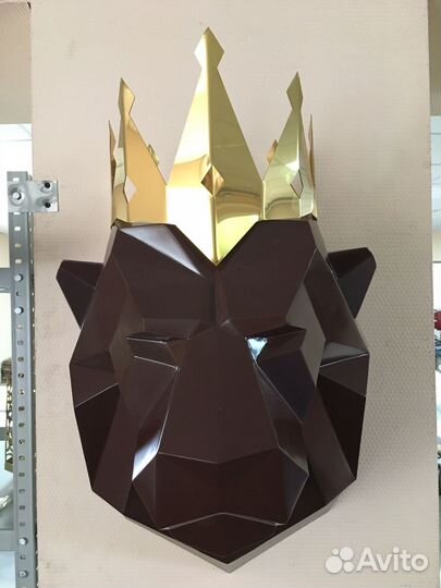 Полигональная фигура из металла 