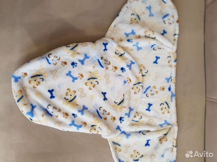 Тёплая пелёнка на липучках для новорожденных