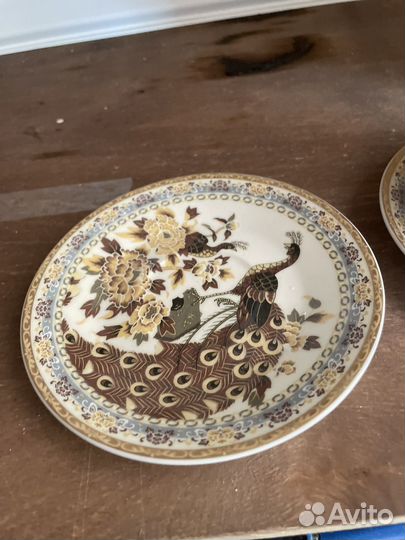 Чашка с блюдцем и оожкой фарфор китайский