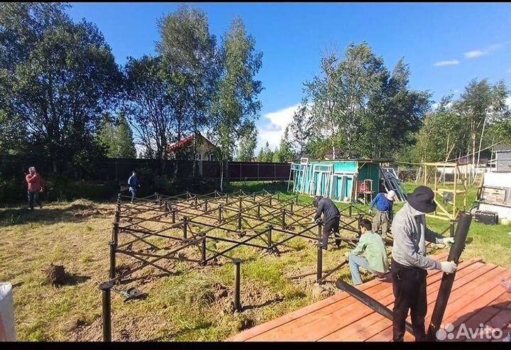 Винтовые сваи с установкой