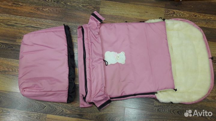 Зимний конверт в коляску на овчине до 3 лет