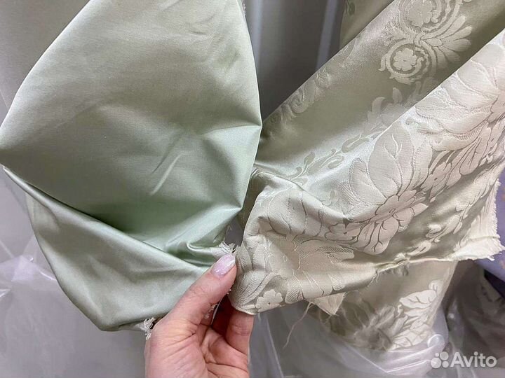 Ткань портьерная для штор жаккард шёлк хлопок