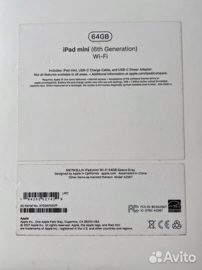 iPad mini 6 Generation 64Gb 2021