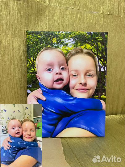 Портрет по фото. Портрет на холсте по фото