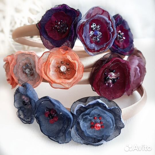 Ободок для волос ручной работы