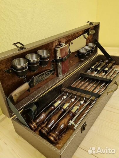 Шампура в чемодане / Подарочный набор Тигр