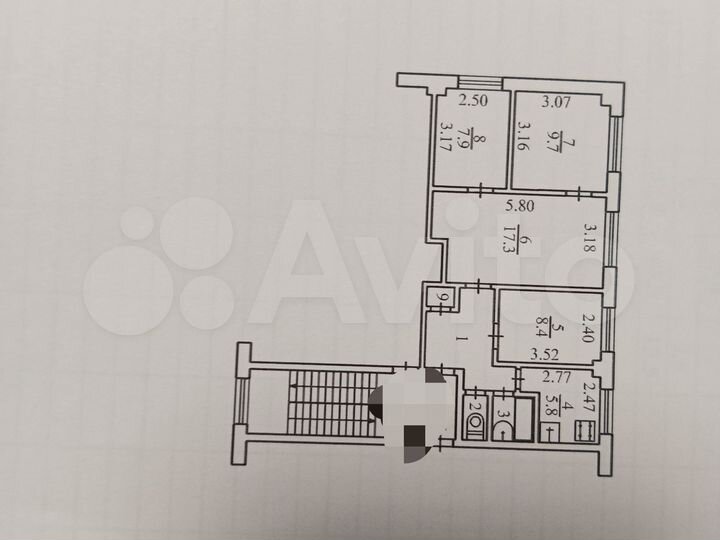 4-к. квартира, 59 м², 2/5 эт.