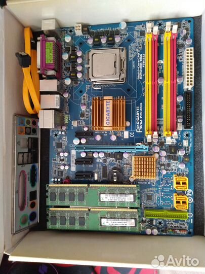 Материнка socket 775 + Intel E7200 core 2 duo